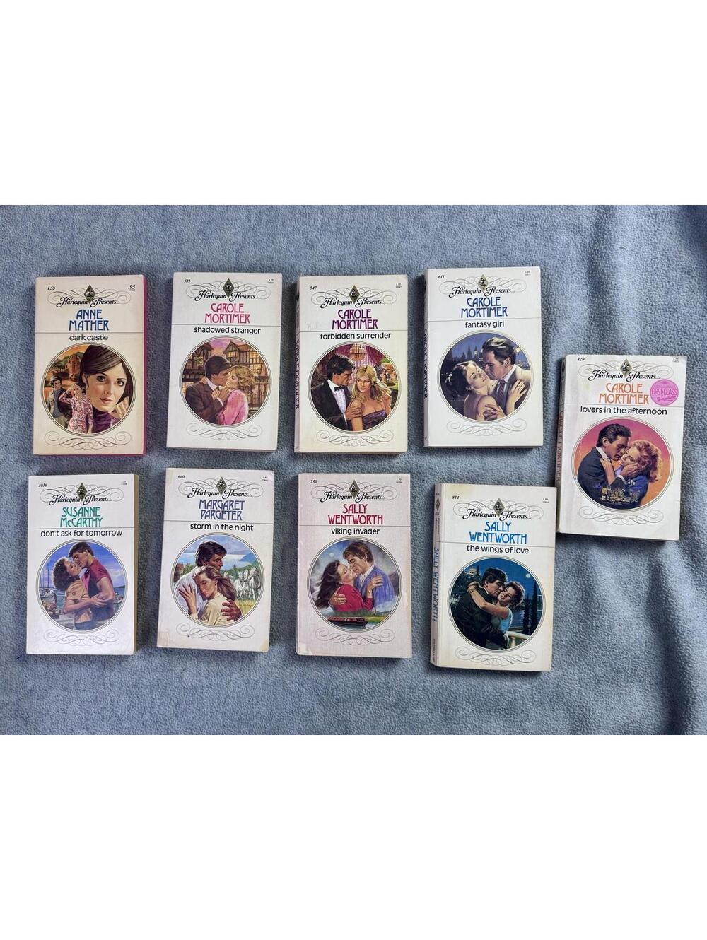 vintage‎ harlequin romance paperback lot 9 books 80s love stories set